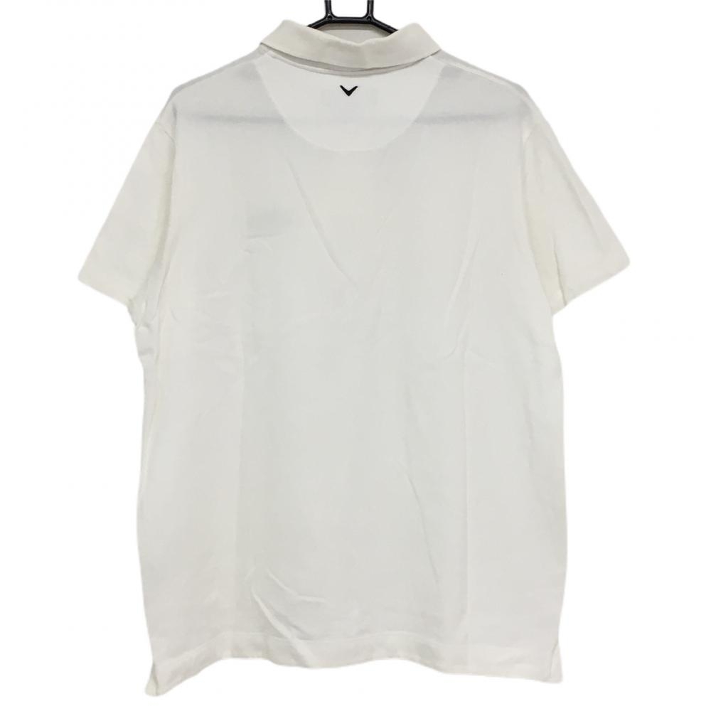 キャロウェイ 半袖ポロシャツ 白 コットン100％ メンズ 3L ゴルフウェア 大きいサイズ Callaway_画像2