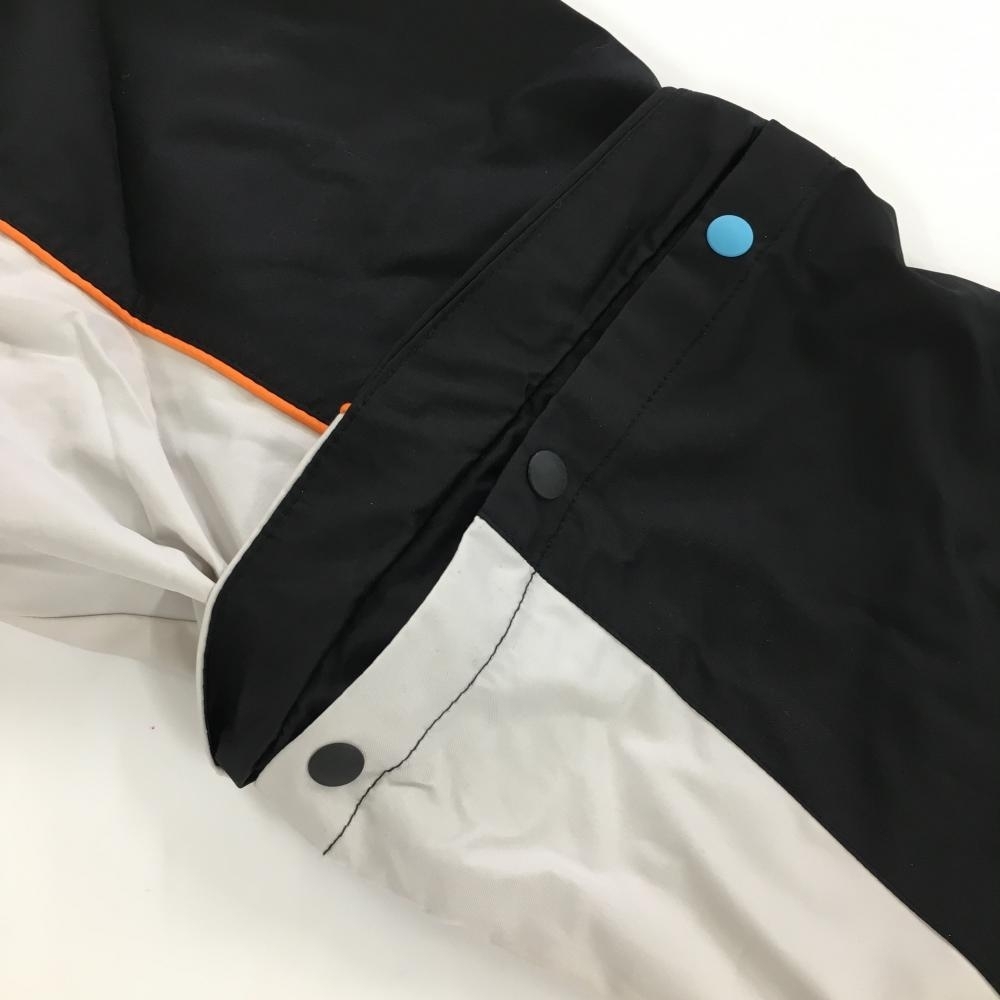 [ super-beauty goods ] Paradiso rainwear top and bottom set (2WAY jacket × pants ) black × ivory sleeve demountable men's L Golf wear Paradiso