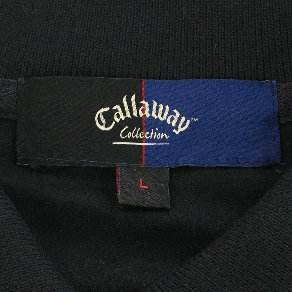 【美品】キャロウェイ 半袖ポロシャツ 黒 胸元ロゴ ラインストーン レディース L ゴルフウェア Callawayの画像4