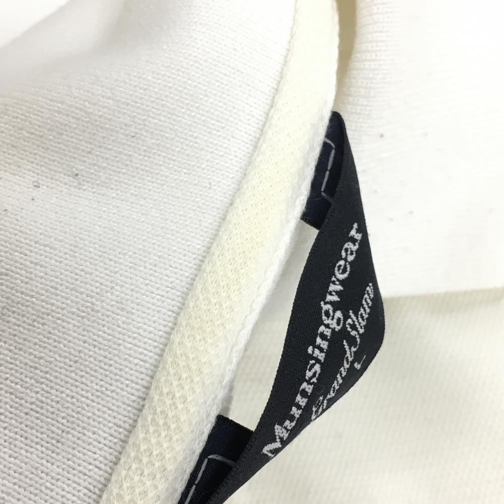 マンシングウェア 半袖ポロシャツ 白 胸ポケット ロゴ刺しゅう メンズ Ｌ ゴルフウェア Munsingwear_画像8