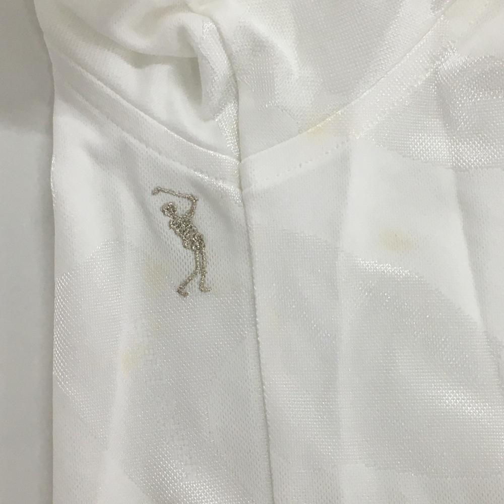 マークアンドロナ 半袖ポロシャツ 白 迷彩 カモフラ スカル メンズ 50 ゴルフウェア MARK＆LONA_画像7