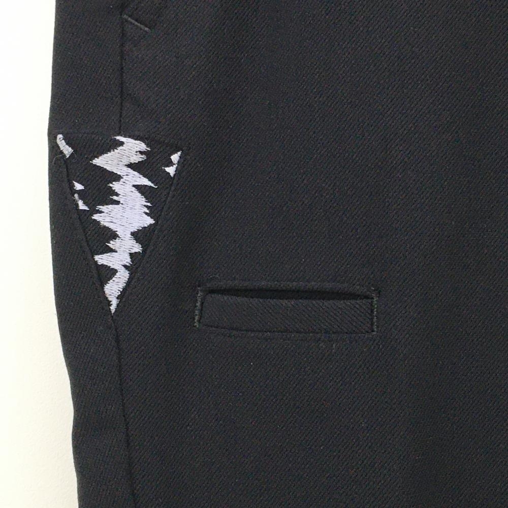 [ прекрасный товар ] Beams Golf брюки чёрный задний Logo .... кромка Zip мужской M Golf одежда BEAMS GOLF