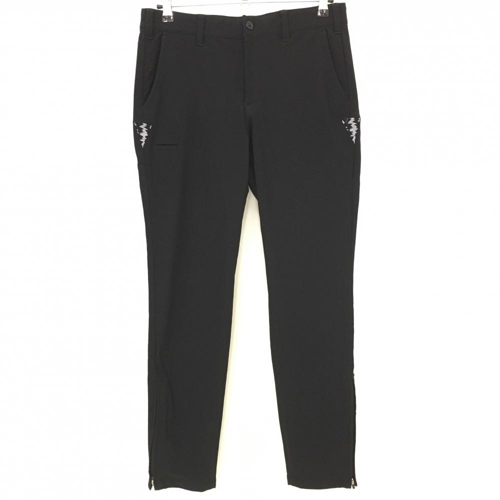 [ прекрасный товар ] Beams Golf брюки чёрный задний Logo .... кромка Zip мужской M Golf одежда BEAMS GOLF