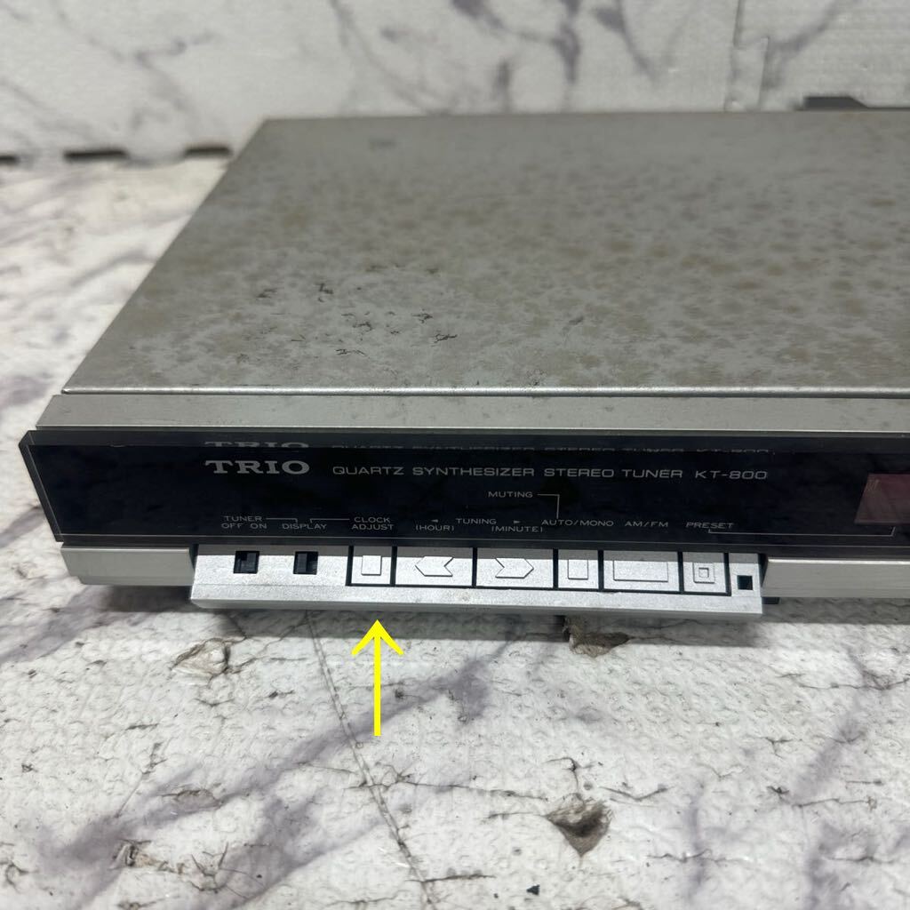 MYM4-437 激安 TRIO QUARTZ SYNTHESIZER STEREO TUNER KT-800 ステレオチューナー 通電OK 中古現状品 ※3回再出品で処分_閉じません