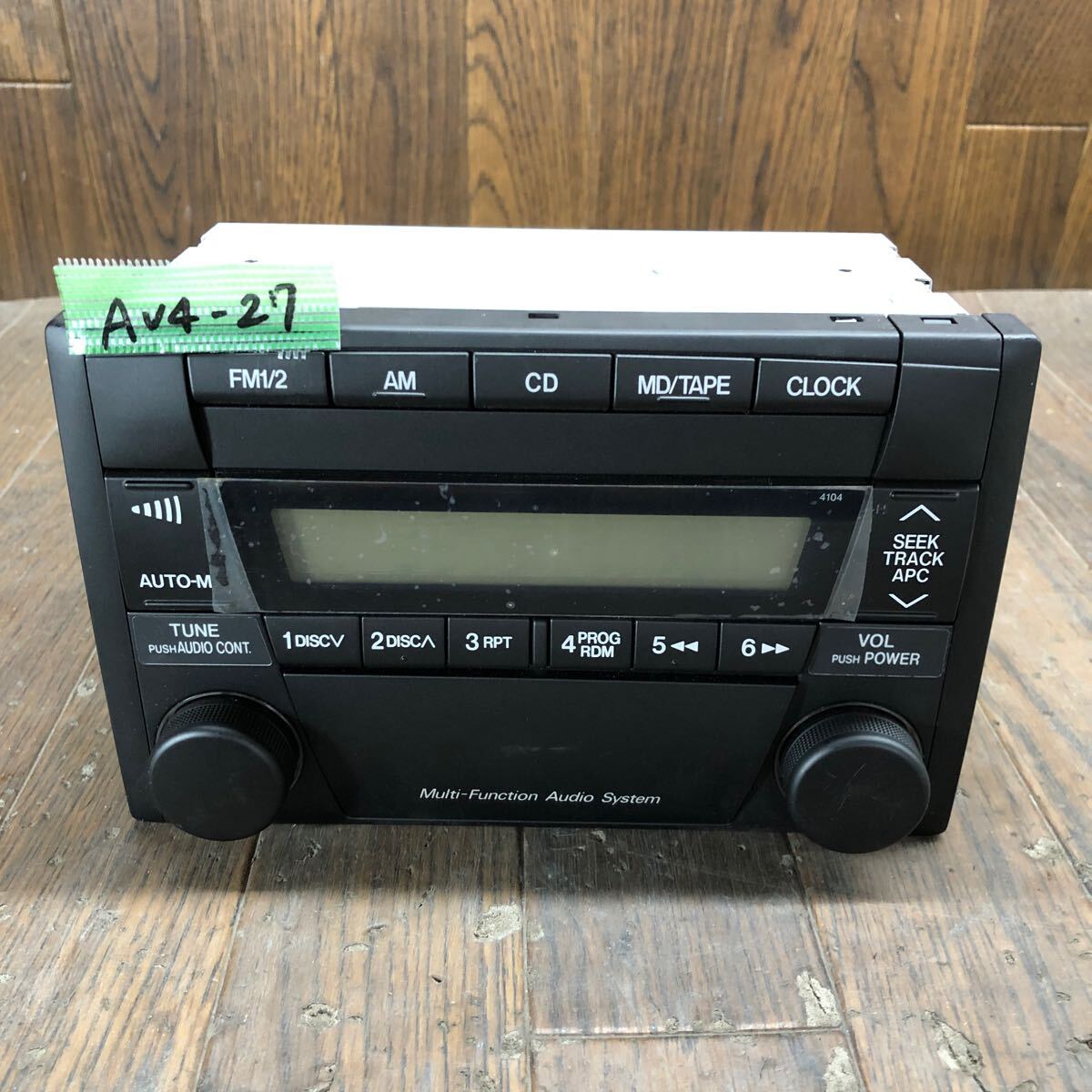 AV4-27 激安 カーステレオ MAZDA マツダ FMS audio 14787390 S61J 66 9S0 マルチファンクションオーディオシステム 通電未確認 ジャンク_画像1