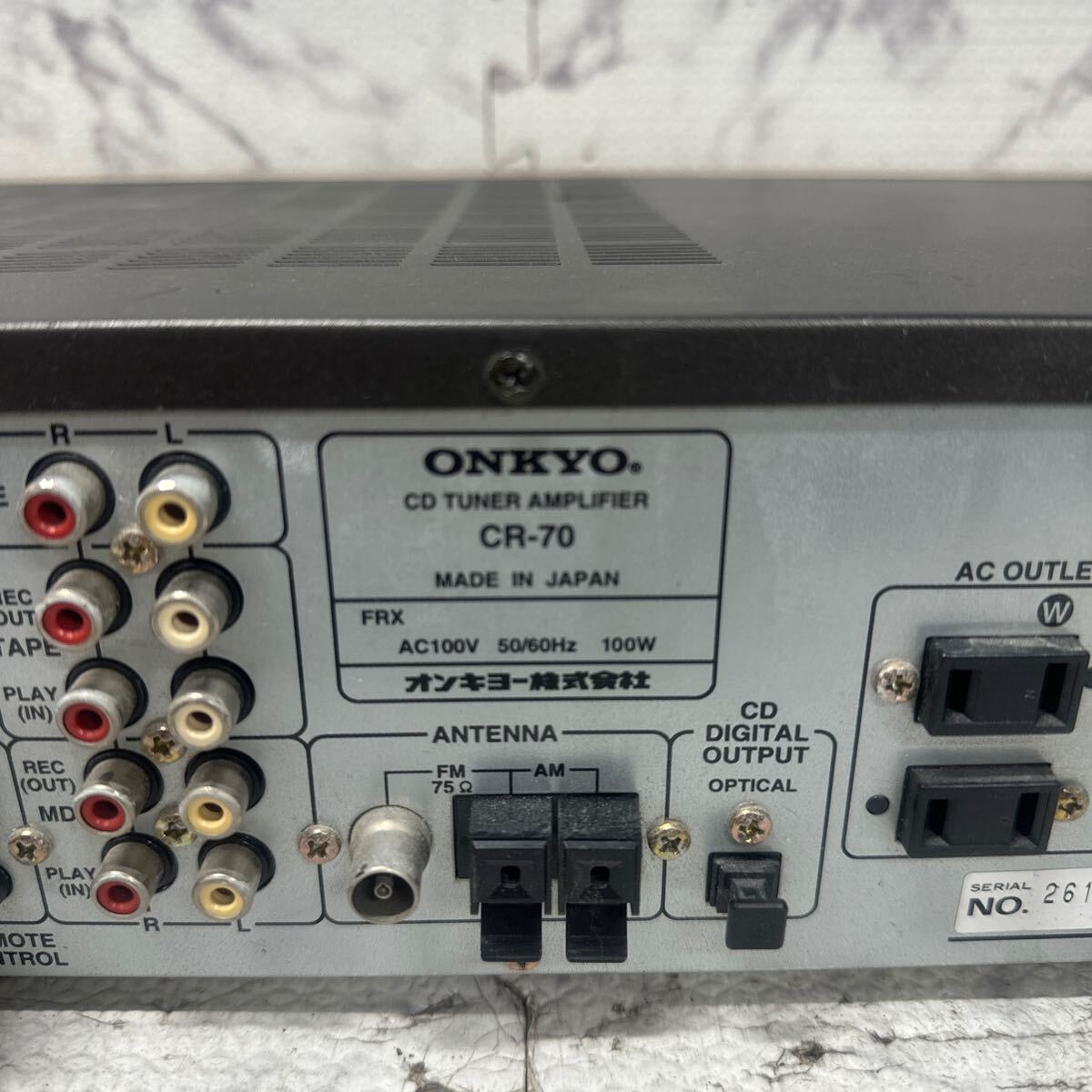 MYM4-138 激安 ONKYO CD TUNER AMPLIFIER CR-70 通電OK 中古現状品 ※3回再出品で処分の画像7