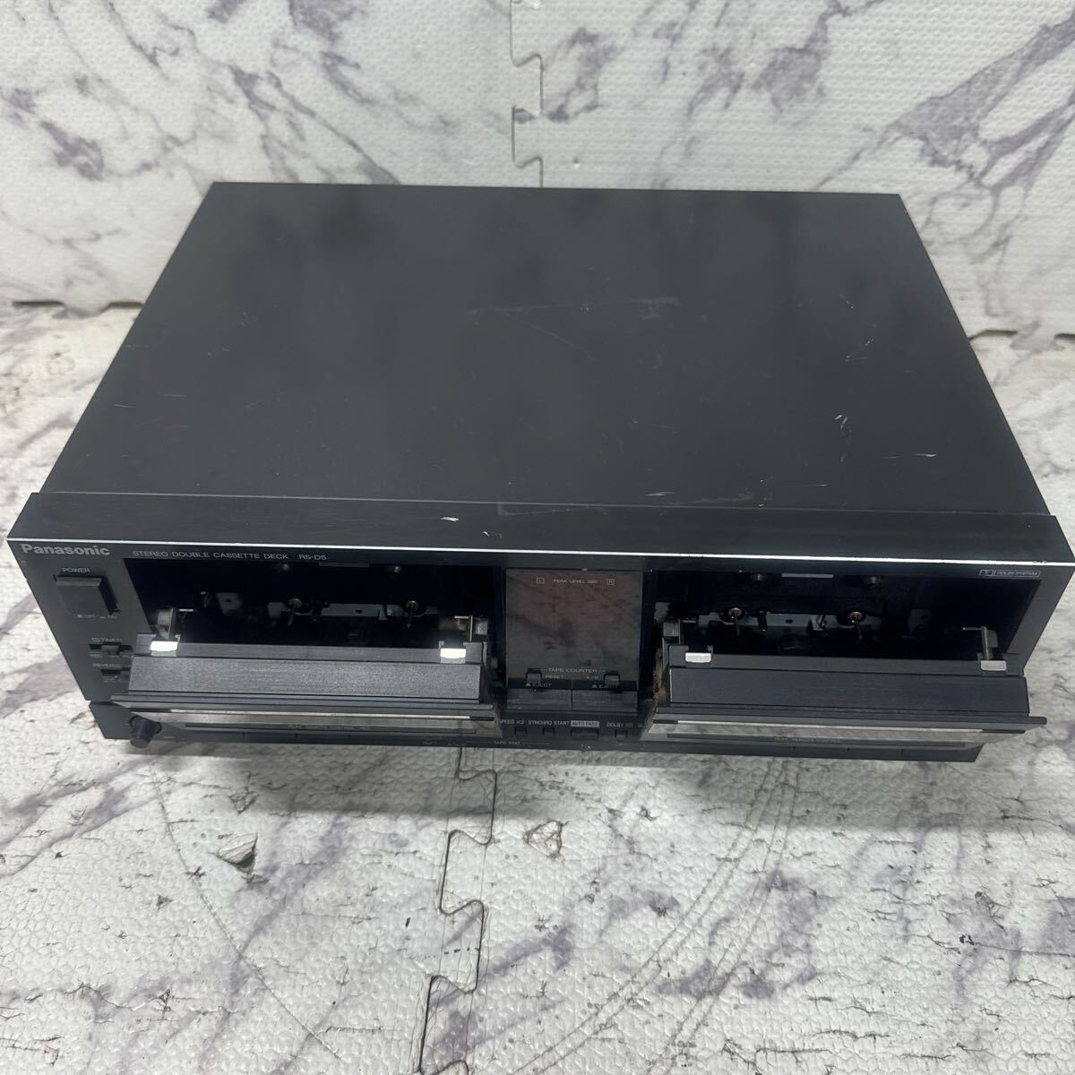 MYM4-176 激安 Panasonic STEREO DOUBLE CASSETTE DECK RS-D5 ダブルカセットデッキ 動作未確認 中古現状品 ※3回再出品で処分の画像4