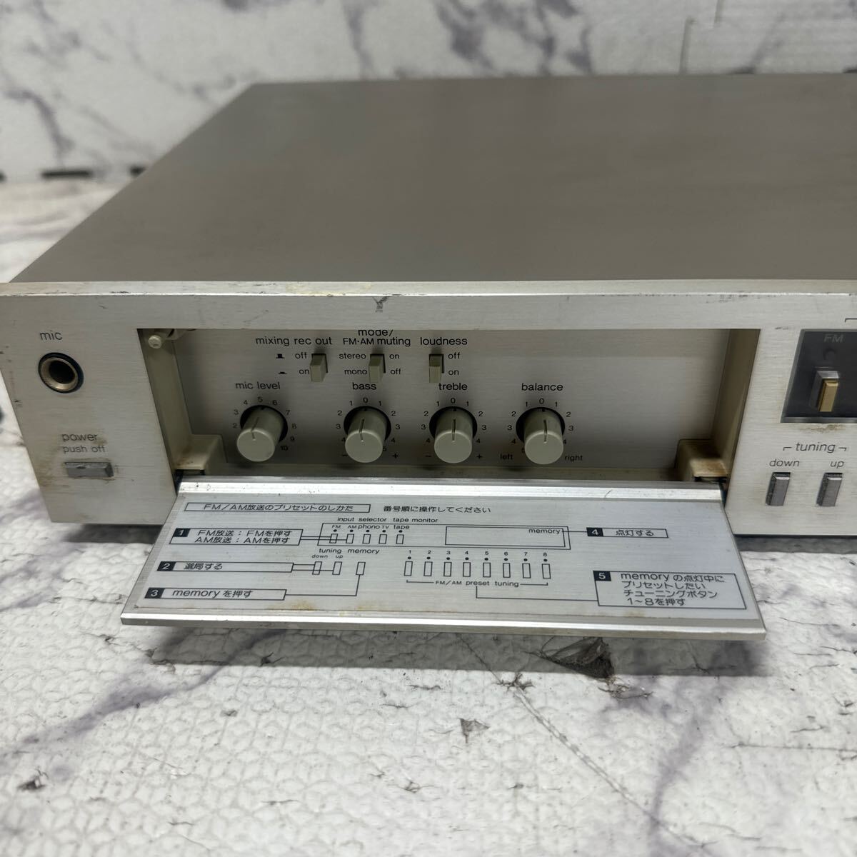 MYM4-241 激安 Technics FM/AM STEREO TUNER PREAMPLIFIER ST-K806 プリアンプ 通電不可 ジャンク品 ※3回再出品で処分の画像4