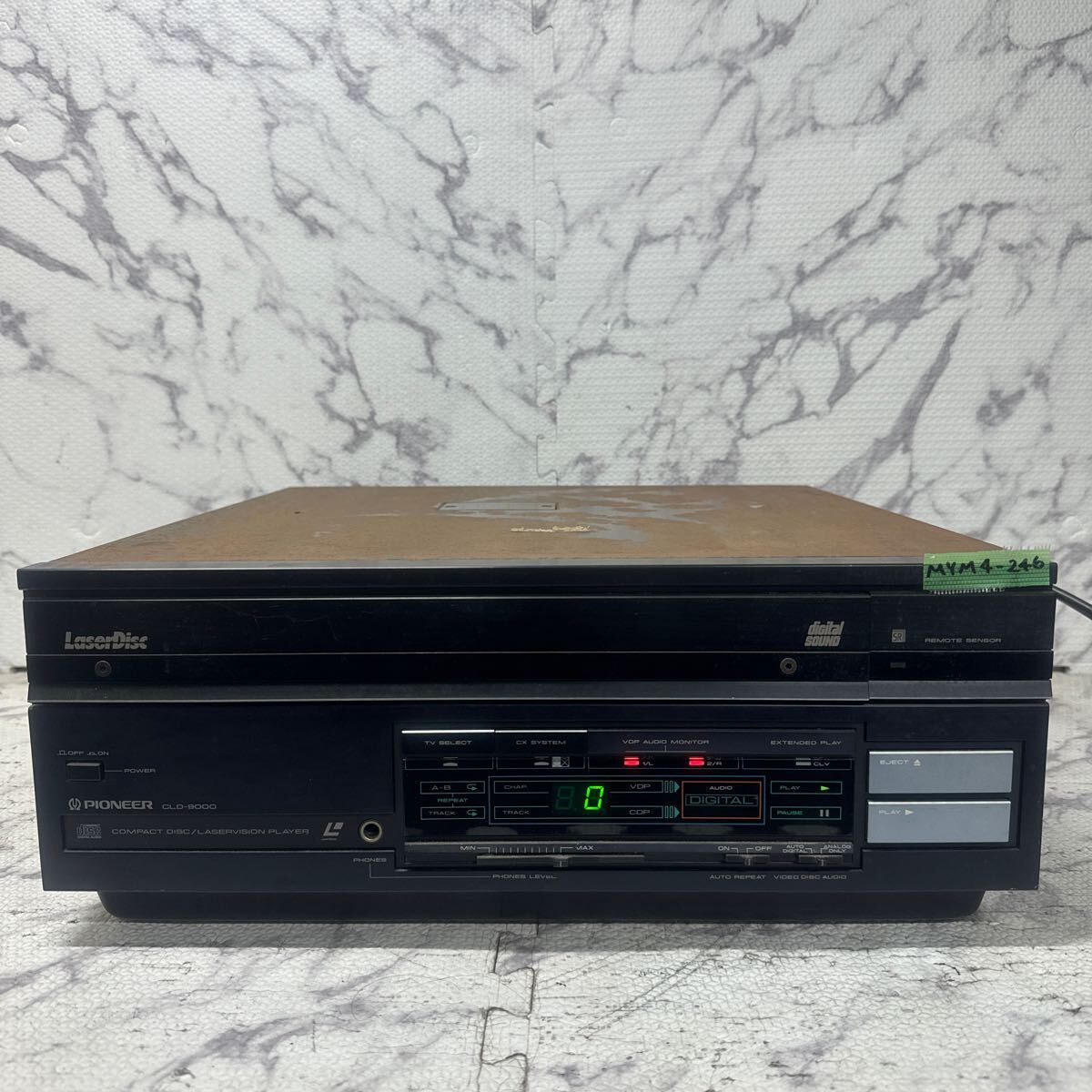 MYM4-246 super-discount PIONEER COMPACT DISC/LASERVISION PLAYER CLD-9000 LD player electrification OK used present condition goods *3 times re-exhibition . liquidation 