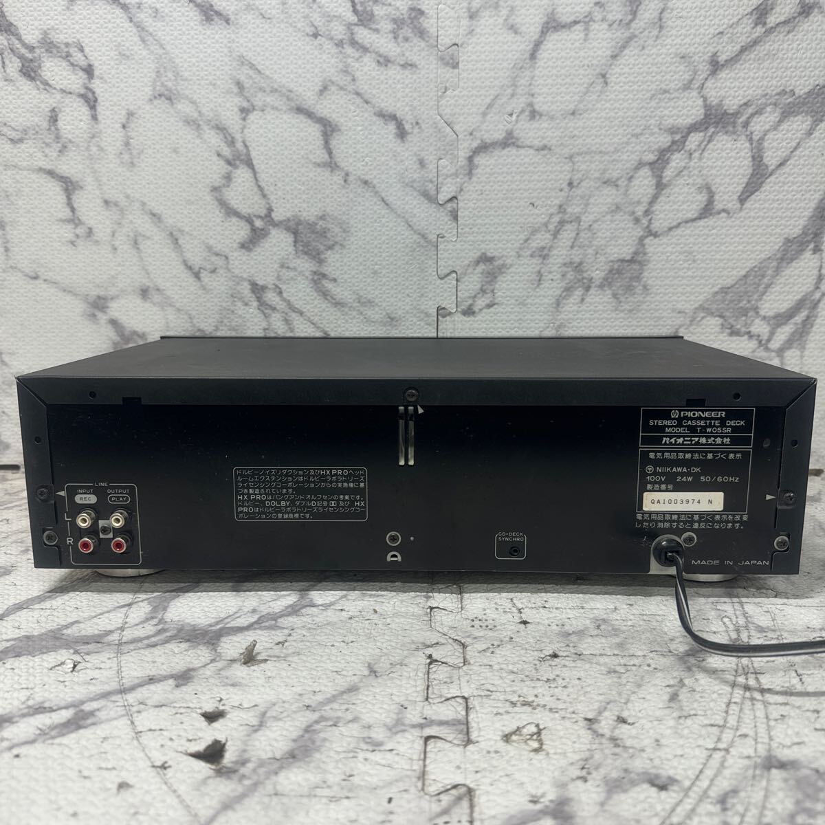 MYM4-267 激安 PIONEER STEREO DOUBLE CASSETTE DECK T-W05SR ダブルカセットデッキ 通電OK 中古現状品 ※3回再出品で処分の画像7