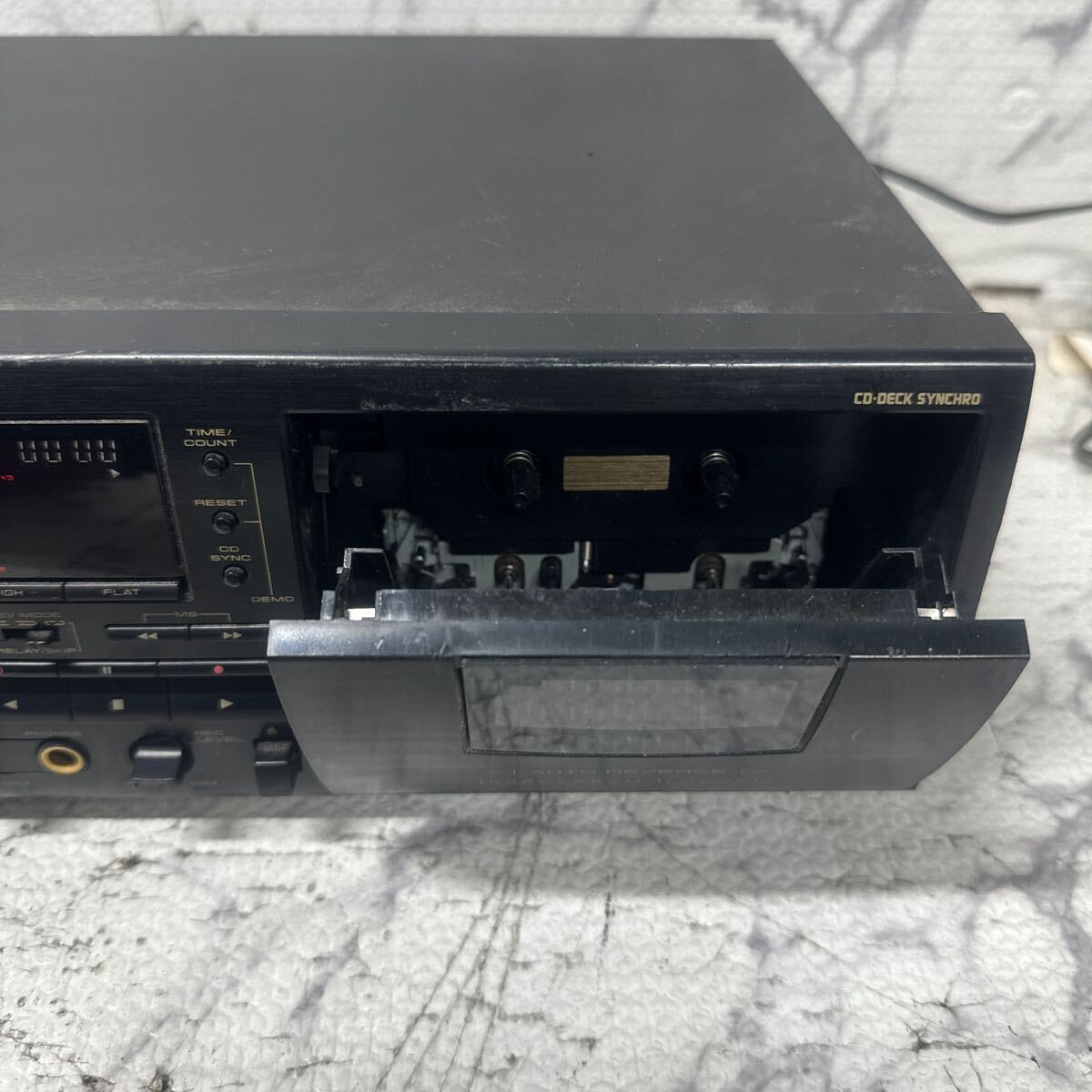 MYM4-267 激安 PIONEER STEREO DOUBLE CASSETTE DECK T-W05SR ダブルカセットデッキ 通電OK 中古現状品 ※3回再出品で処分の画像5