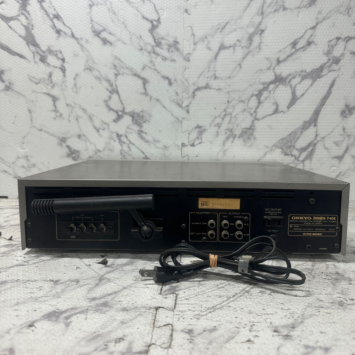 MYM4-313 激安 ONKYO SERVO LOCKED FM STEREO/AM TUNER チューナー 通電OK 中古現状品 ※3回再出品で処分の画像5