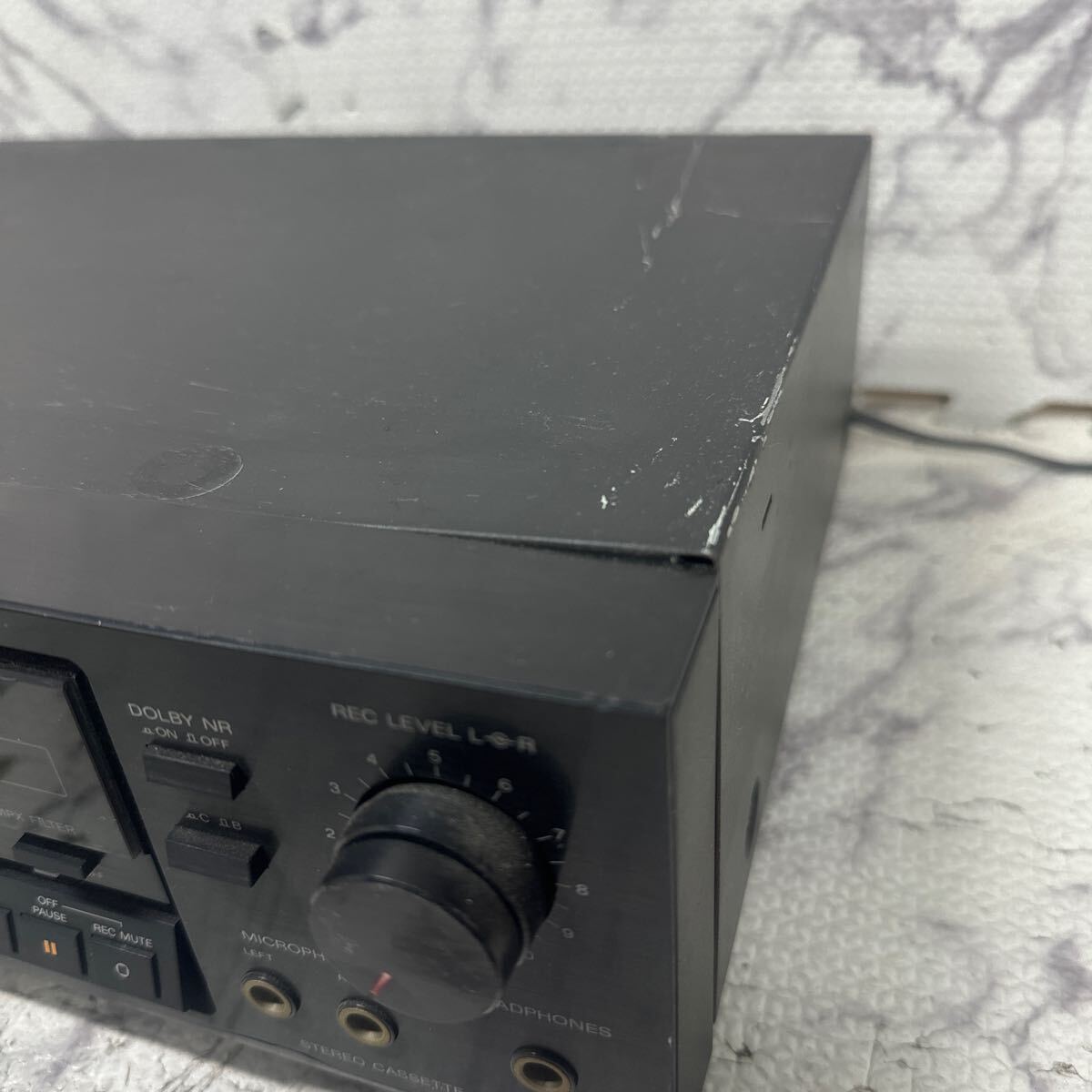 MYM4-325 激安 SONY STEREO CASSETTE DECK TC-RX55 カセットデッキ 通電OK 中古現状品 ※3回再出品で処分の画像3