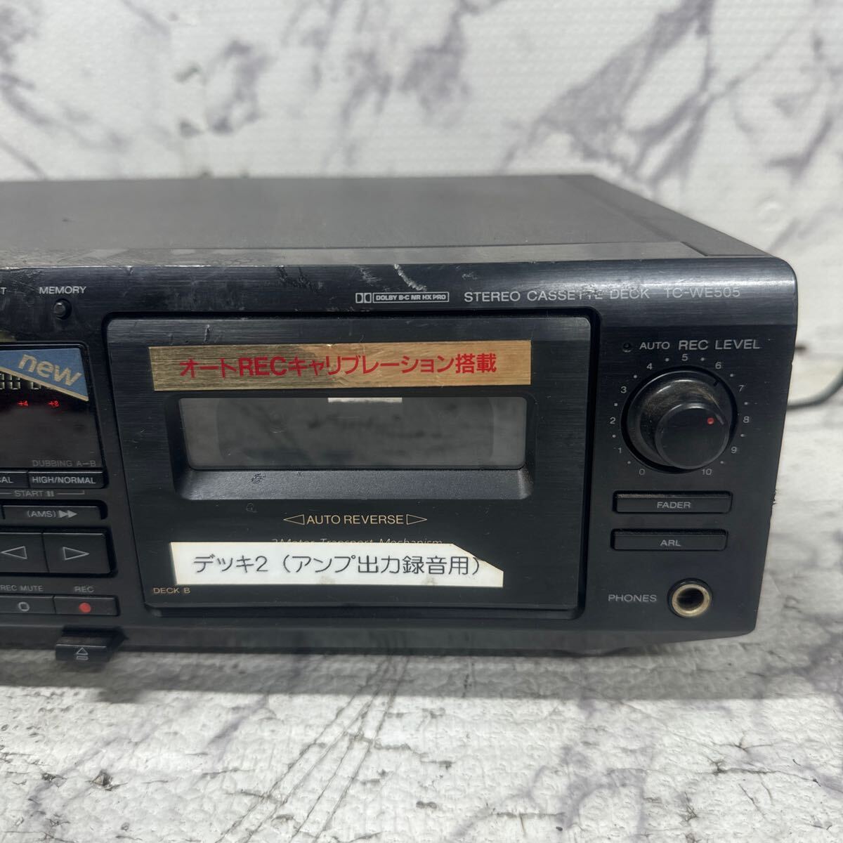 MYM4-326 激安 SONY STEREO CASSETTE DECK TC-WE505 カセットデッキ 通電OK 中古現状品 ※3回再出品で処分の画像3