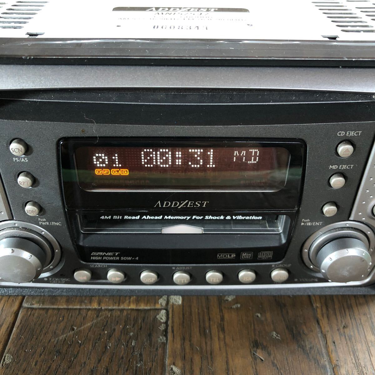 AV4-188 super-discount car stereo ADDZEST MN157547 0008343 CD MD FM/AM player receiver simple operation verification ending used present condition goods 