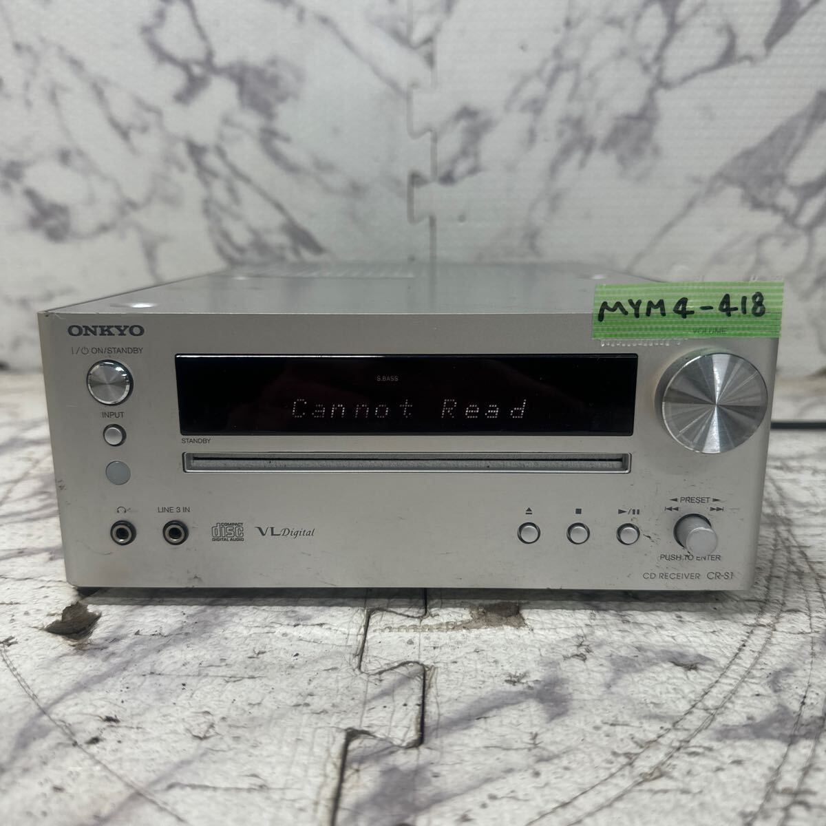 MYM4-418 激安 ONKYO CD RECEIVER CR-S1 CDレシーバー 通電OK 中古現状品 ※3回再出品で処分の画像1