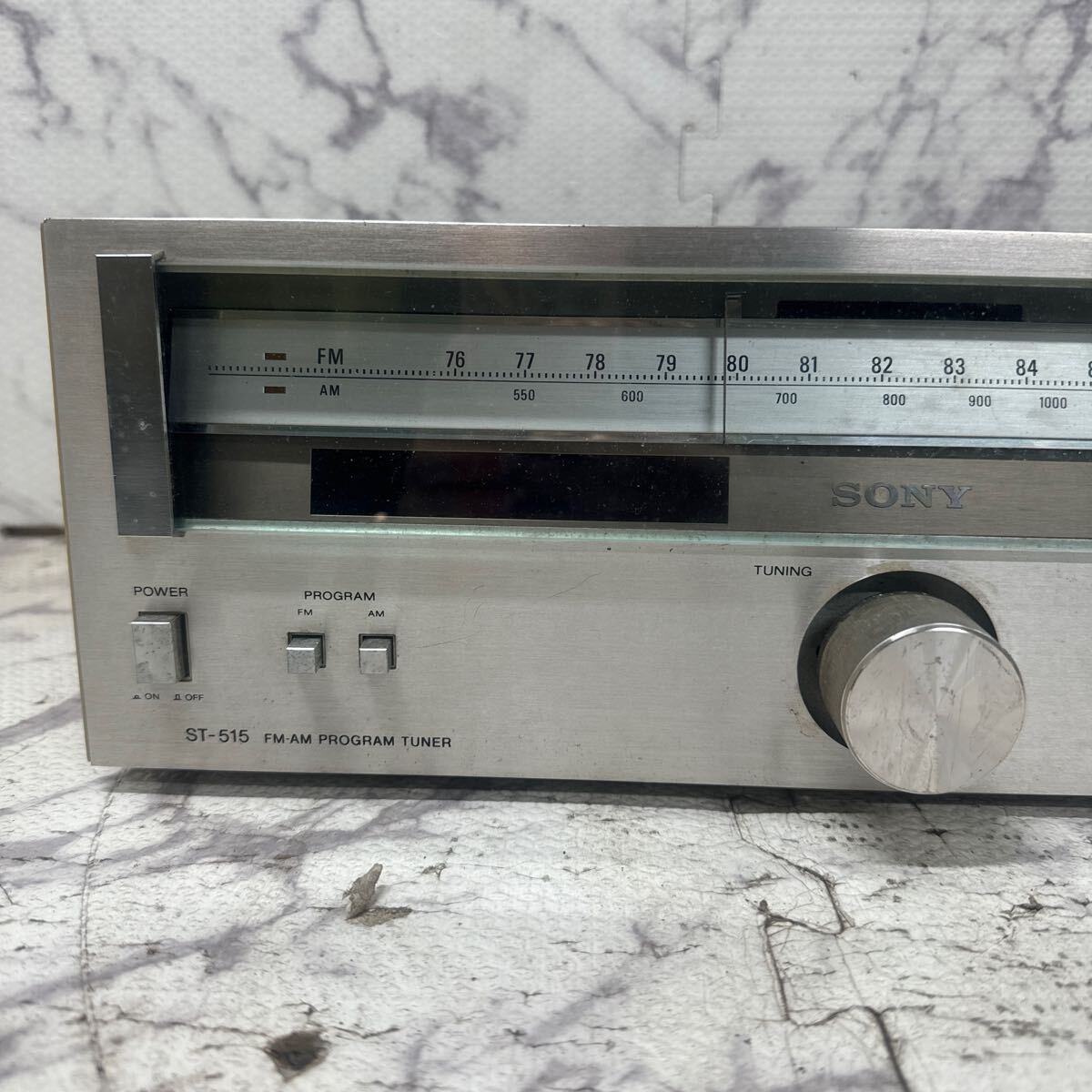 MYM4-480 激安 SONY FM-AM PROGRAM TUNER ST-515 プログラムチューナー 通電不可 ジャンク品 ※3回再出品で処分_画像2