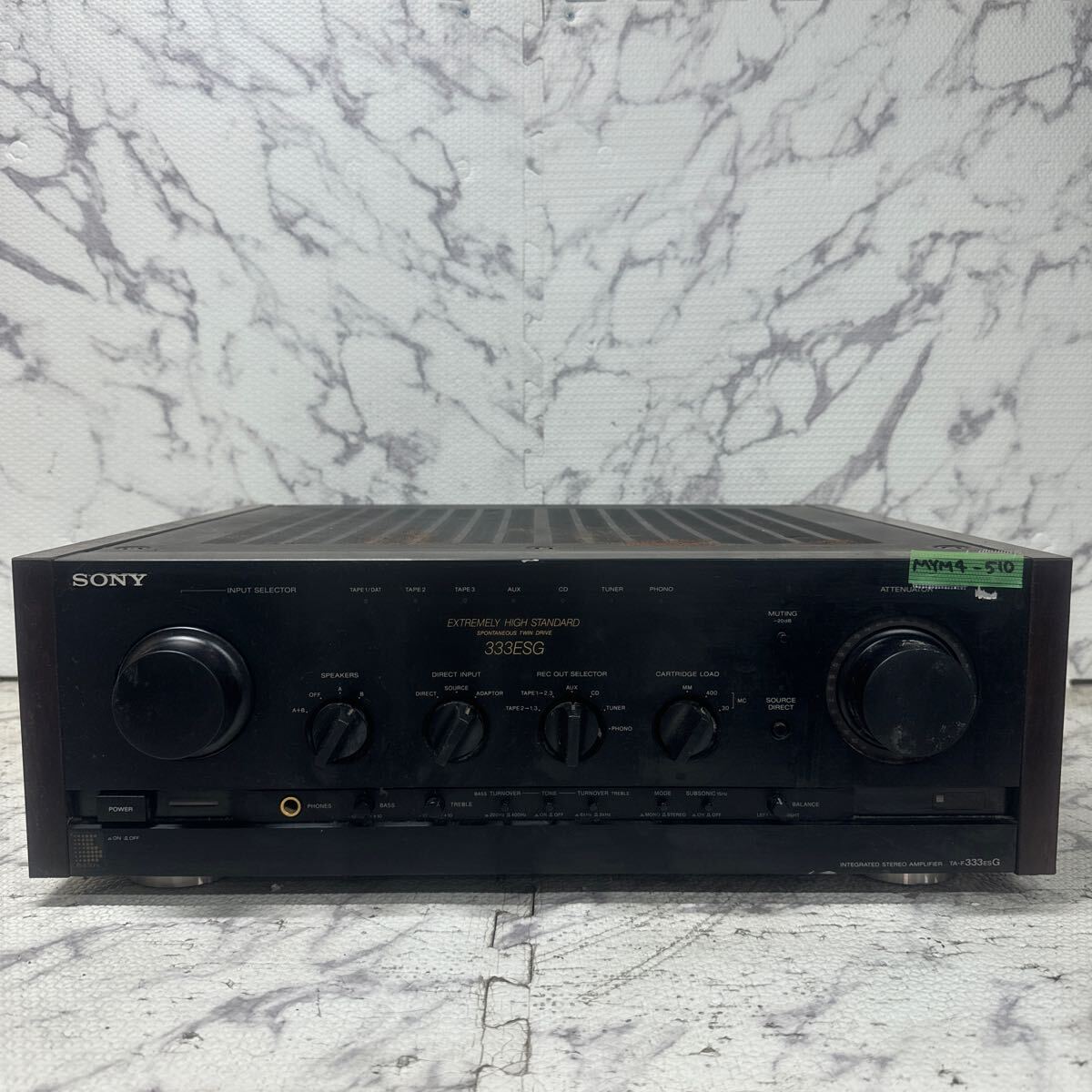 MYM4-510 激安 SONY INTEGRATED STEREO AMPLIFIER TA-F333ESG ステレオアンプ 通電不可 ジャンク品 ※3回再出品で処分の画像1