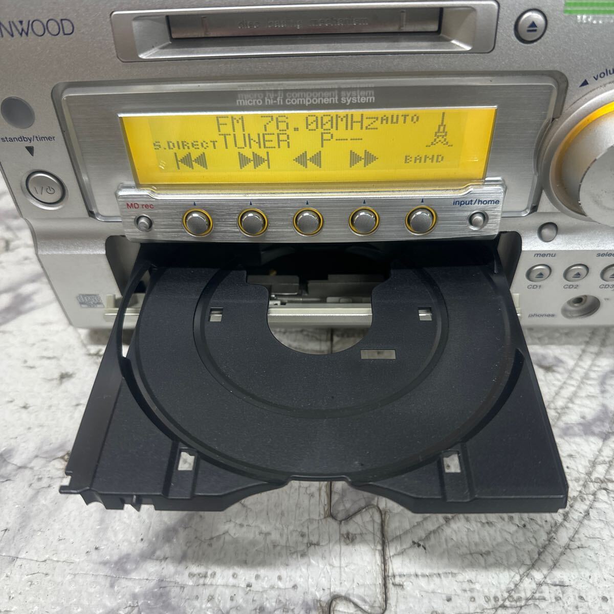 MYM4-519 激安 KENWOOD CD/MD High speed dubbing system RD-SG5MD 通電OK 中古現状品 ※3回再出品で処分の画像2