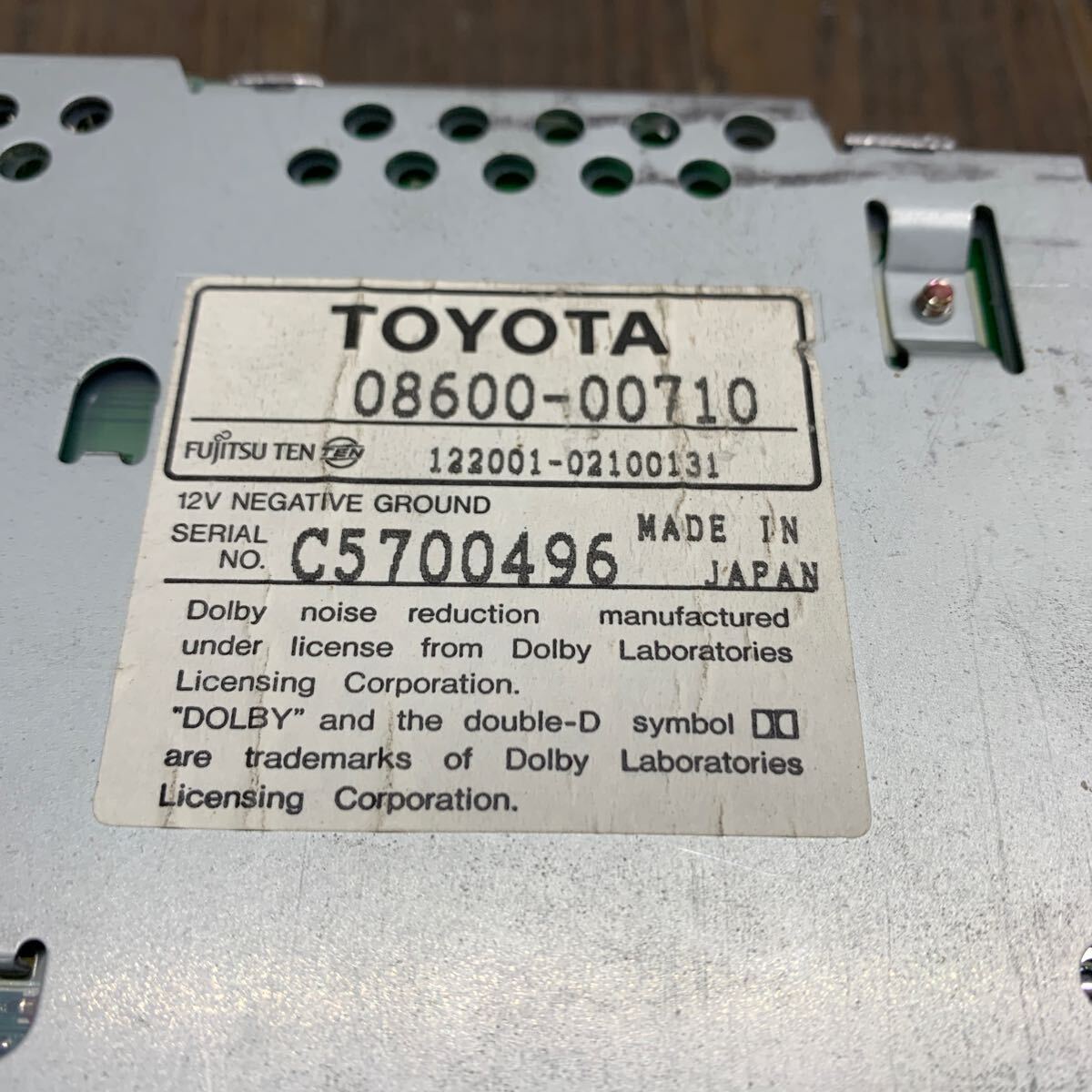 AV4-484 激安 カーステレオ TOYOTA TST-5170 08600-00710 122001-02100131 C5700496 カセット FM/AM デッキ 簡易動作確認済み 中古現状品_画像5