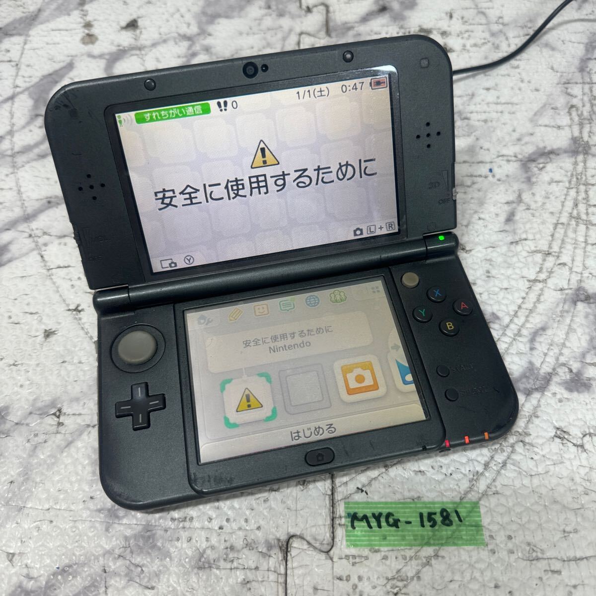 MYG-1581 激安 ゲー厶機 本体 New Nintendo 3DS LL 起動OK ジャンク 同梱不可の画像1