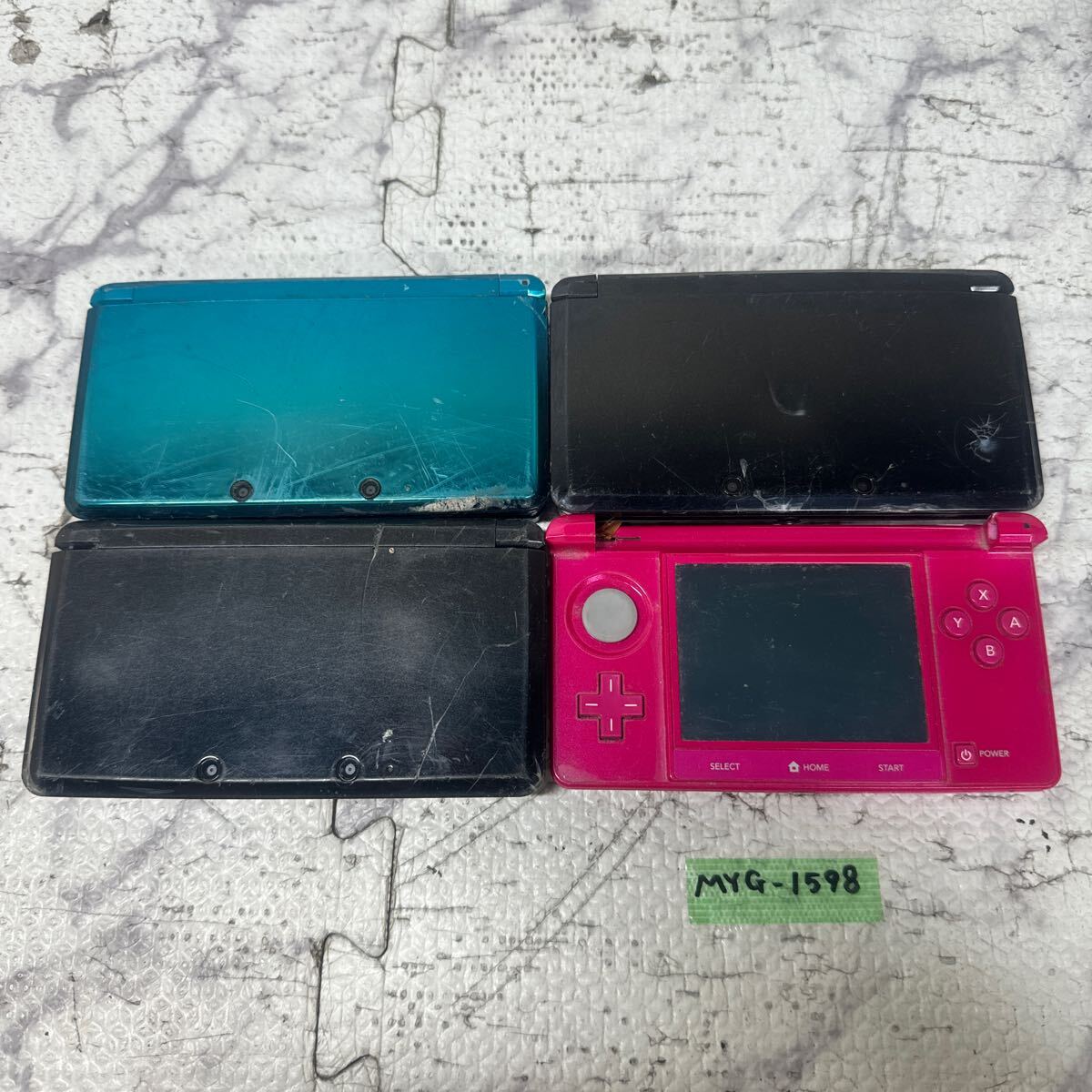 MYG-1598 super-discount ge-. machine body Nintendo 3DS operation not yet verification 4 point set sale Junk including in a package un- possible 
