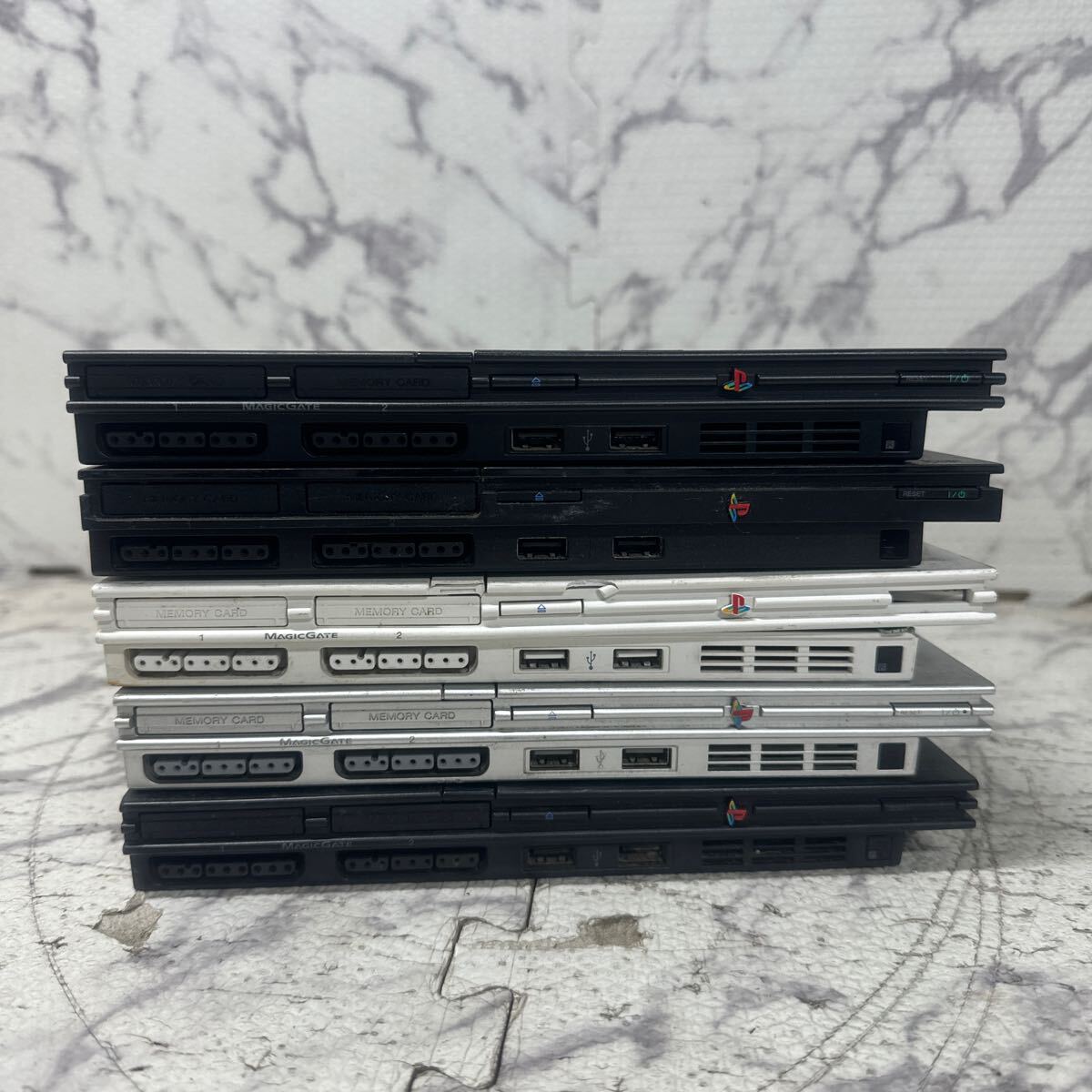 MYG-1654 激安 ゲー厶機 本体 SONY PlayStation2 PS2 SCPH-70000 SCPH-75000 SCPH-77000 SCPH-90000 5点 4台通電OK 1台通電NG ジャンク　_画像8