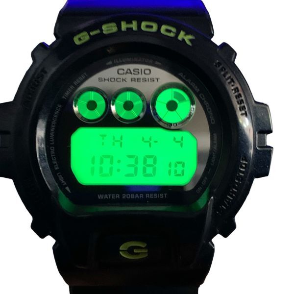 ■稼働品・美品・良品 CASIO カシオ G-SHOCK DW-6900SB メタリックカラーズ グリーン/ネイビー 三つ目 デジタル文字盤 メンズ腕時計の画像9