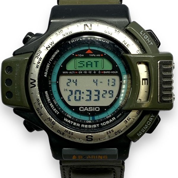 ■稼働品・希少 CASIO カシオ 1171 ATC-1100 PROTREK プロトレック トリプルセンサー デジタル 新品電池交換済の画像1