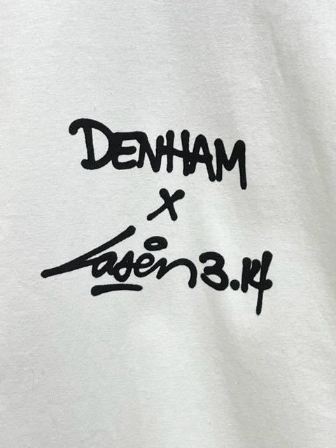 NEW タグ付き新品　DENHAM x LASER 3.14 デンハム レーザー コラボ ロゴTシャツ XS　メンズ　 TEE HCJ　White(ホワイト)_画像6