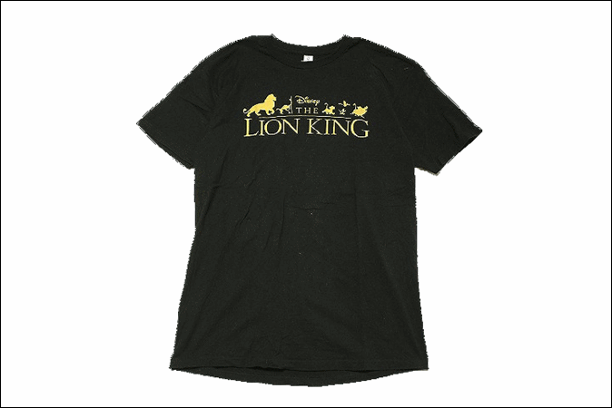 【M】 tultex DISNEY THE LION KING ディズニー ライオンキング Tシャツ 黒 ビンテージ ヴィンテージ USA 古着 オールド IB1215_画像1