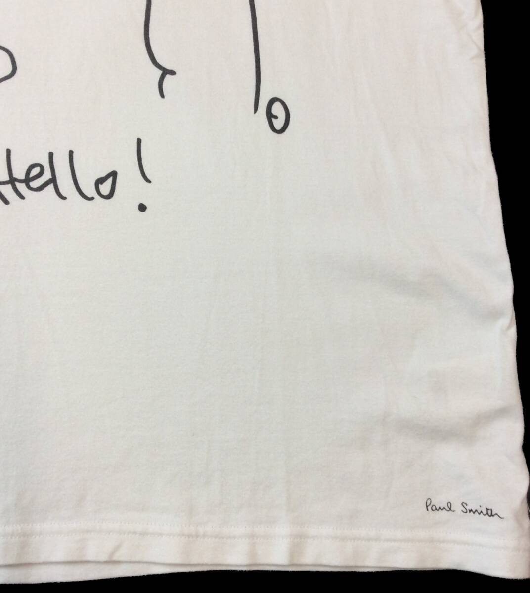 ポールスミス Paul Smith 半袖Tシャツ カットソー トップス 白 ホワイト コットン メンズ L 送料250円　（ma)_画像3
