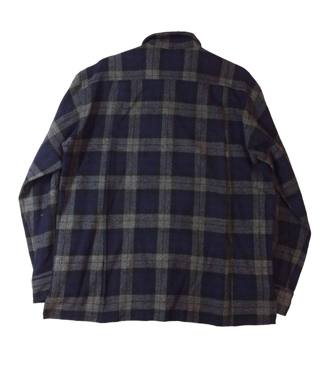 MARGARET HOWELL Margaret Howell wool shirt shirt jacket check ... button navy / gray series men's L