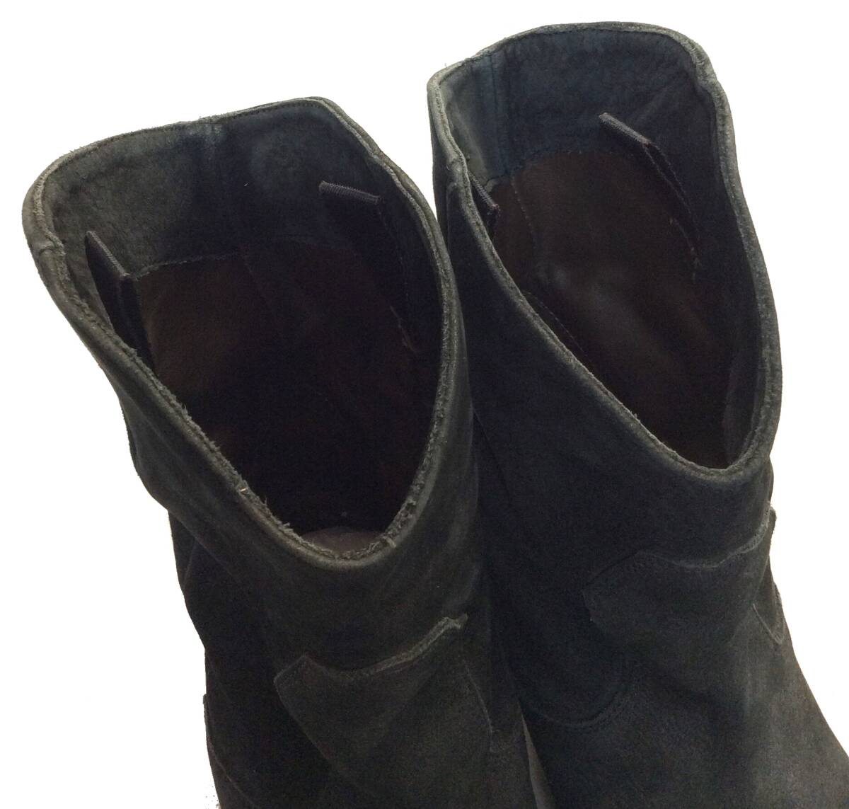 BUTTERO ブッテロ ヌバック レザーブーツ ウエスタンブーツ ショートブーツ 靴 シューズ ブラック 黒 ITALY製 38 メンズ レディース（ma) _画像4