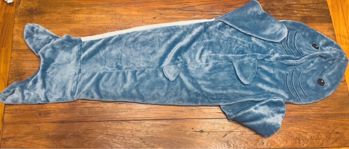 サメ 着ぐるみ M コスプレ パジャマ ルームウェア 毛布 寝袋 ブランケット 着る毛布 暖かい