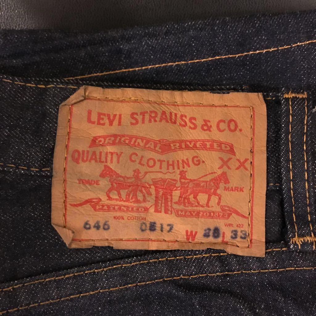 ヤフオク! - 濃紺 60-70's初期 オリジナル LEVI'S 646...