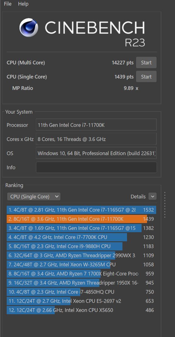 インテル intel Core i7-11700K LGA1200 3.6GHZ CPU 送料無料 動作確認済み、ベンチ済みの画像7