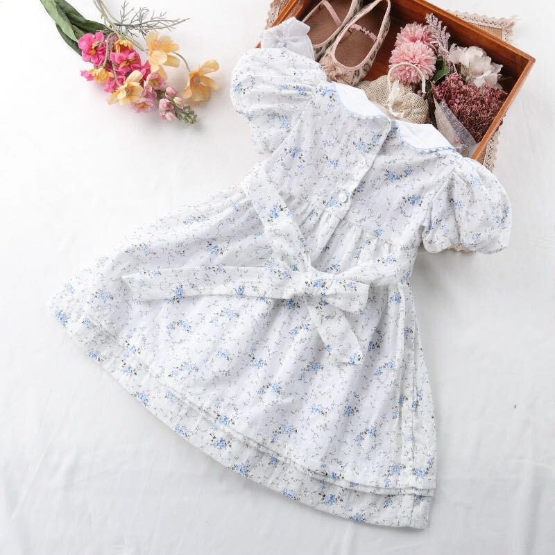 ワンピース 女の子 子供服 花柄 スモッキング キッズ 手作り シャーリーテンプル ノースリーブワンピース 好き の画像5