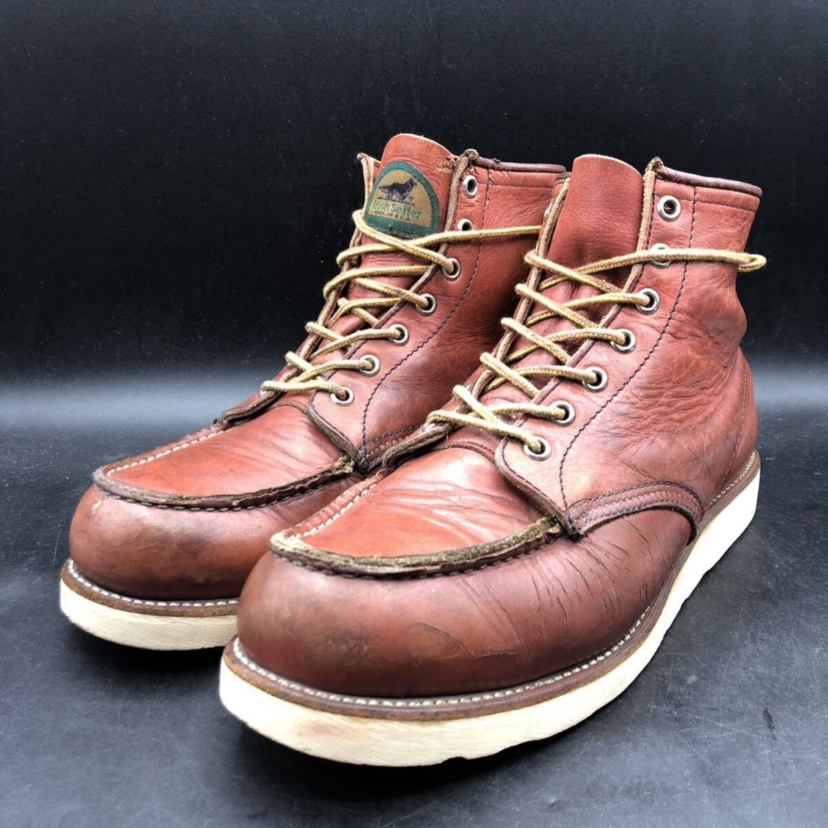 M2641 半円犬タグ 96年製 REDWING レッドウィング 875 アイリッシュセッター モックトゥ ワークブーツ 9.5 E 27.5cm相当 ブラウンの画像1