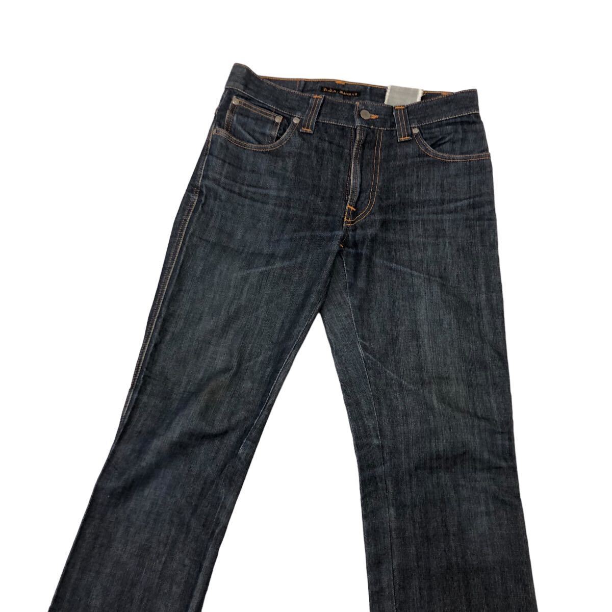 H716 Nudie Jeans ヌーディージーンズ NJ1461 DRY デニム パンツ Gパン ジーンズ ネイビー系 ブルー系 綿100% メンズ 30_画像2