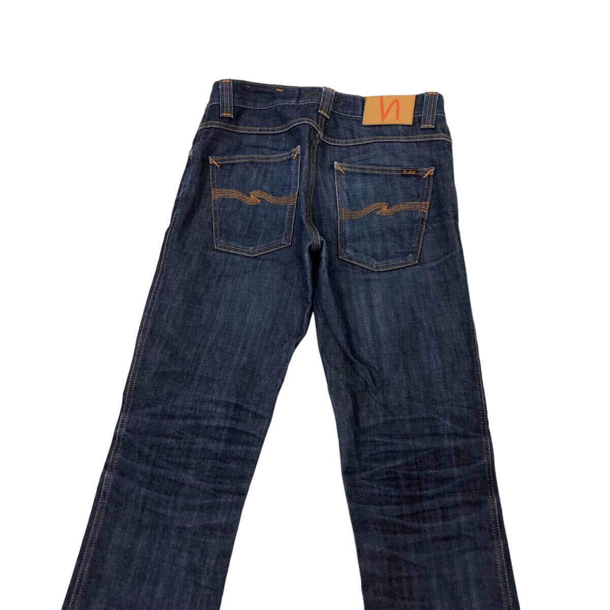 H716 Nudie Jeans ヌーディージーンズ NJ1461 DRY デニム パンツ Gパン ジーンズ ネイビー系 ブルー系 綿100% メンズ 30_画像5