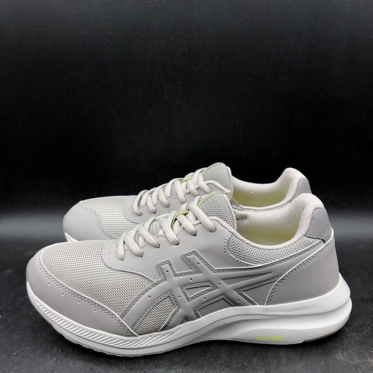 M2703 美品 asics アシックス GEL-FUNWALKERゲルファンウォーカー ウォーキングシューズ スニーカー US8/25.0cm グレー 1292A054の画像4