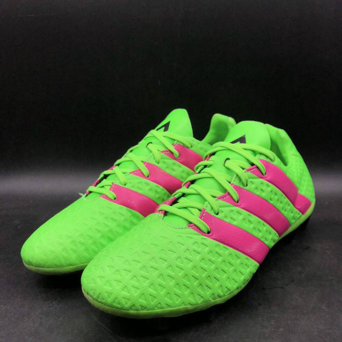 M2736 adidas アディダス サッカースパイク エース 16.4 AI1 メンズ US8.5/26.5cm グリーピンク AF4977の画像1