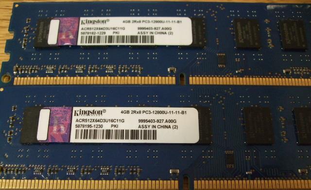 KINGSTON PC3-12800 DDR3-1600 8GB 2枚 合計 16GB 即決! 46_026の画像3
