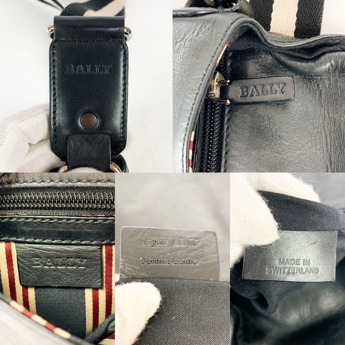 1円〜美品◆BALLY バリー ショルダーバッグ サコッシュ トレインスポッティング レザー ブラック メンズ 肩掛け 斜め掛け 袋 トレスポ_画像10