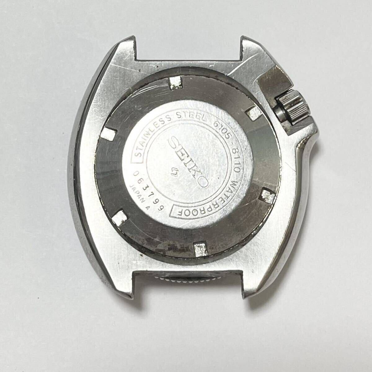 509 稼動品 SEIKO セイコー 6105-8110 オートマチック 腕時計 フェイスのみ 黒文字盤 の画像5