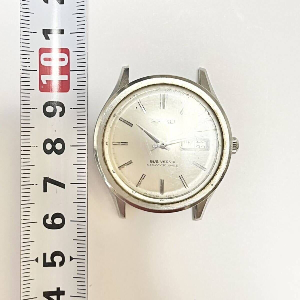 549 稼動品／SEIKO セイコー BUSINESS-A／8306-9030 シルバー文字盤 腕時計 フェイスのみの画像3