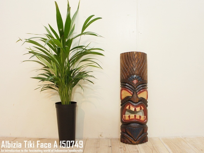 Tikitiki surface A tree carving south .. Asian miscellaneous goods Bali hand made burr miscellaneous goods hand carving Hawaiian miscellaneous goods . except .!? ornament interior mask mask 