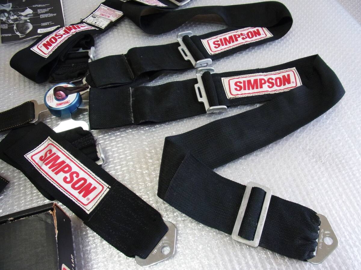シンプソン SIMPSON 3インチ 5P 5点式シートベルト ブラック ターンバックル 書類 箱付き レーシングハーネス USA サーキット ドラッグ_画像2