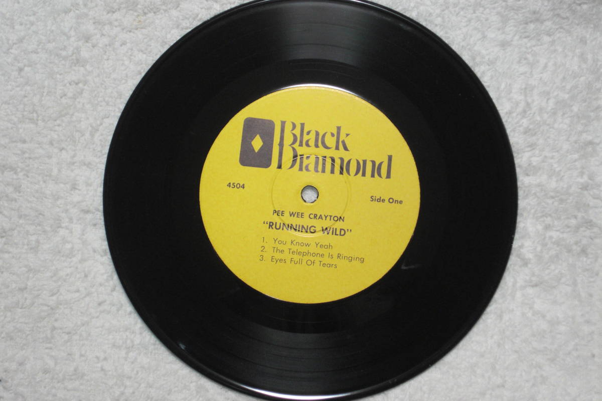 US7&#34;, 33 RPM, EP record Pee Wee Crayton : Running Wild (Black Diamond 4504) B